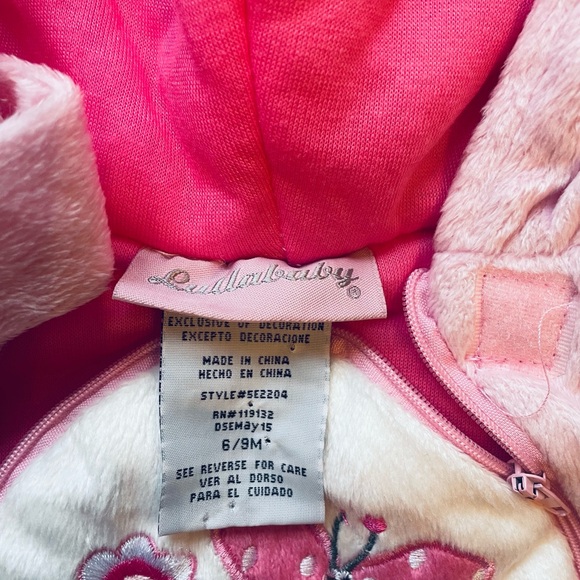 Carter's Pink Baby Snowsuit with Floral Embroidery - Picture 3 of 3